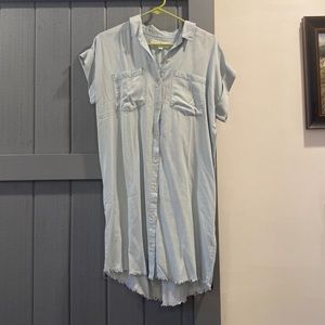 Summer Chambray Button Up Dress